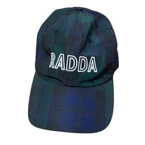 Radda Golf‎ Green Blue Tartan Plaid Adjustable Lightweight Baseball Cap Hat